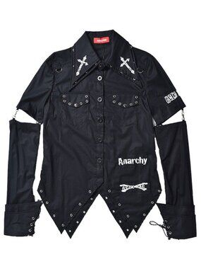 NEW ACDC RAG Dark Goth AC Rag Black Shirt